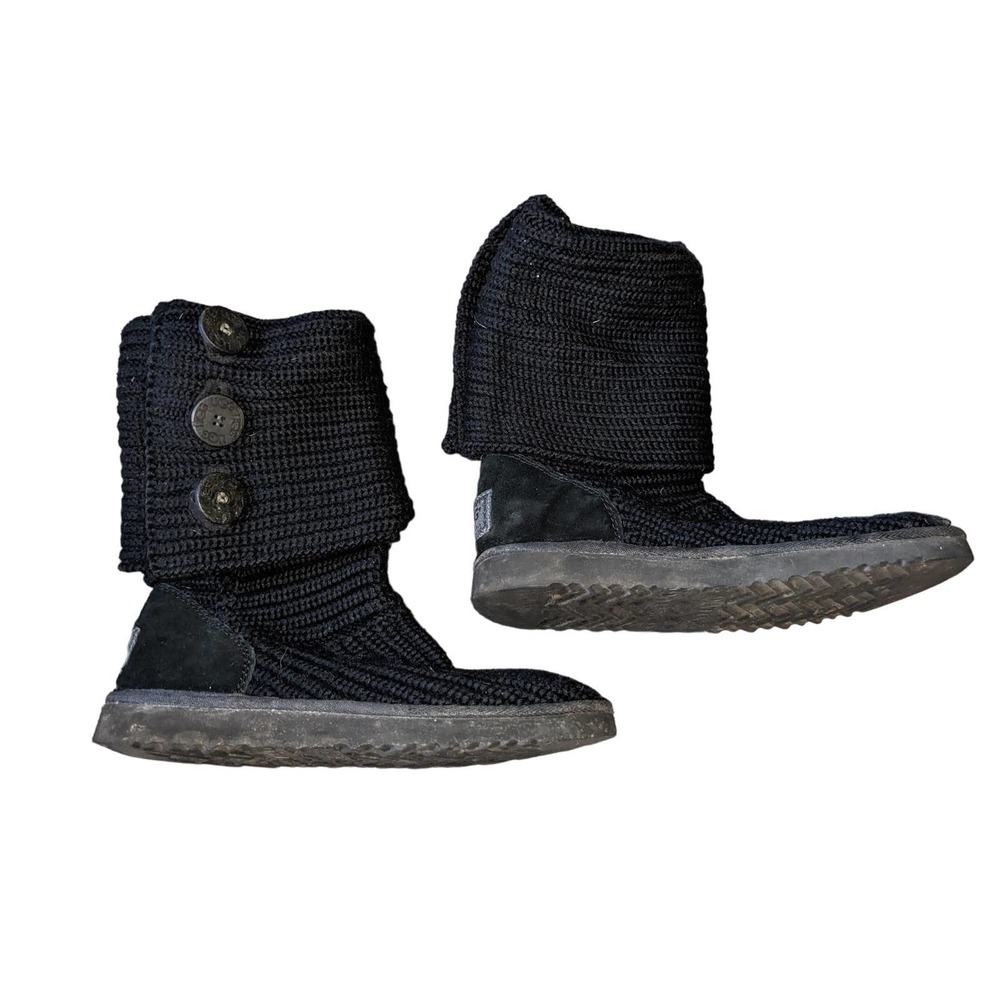 UGG boot- classic Cardy knit, buttons knee high, mid calf